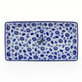 Tacka ceramiczna C26 30/16,5cm<br> 1443X Ważka w kwiatach